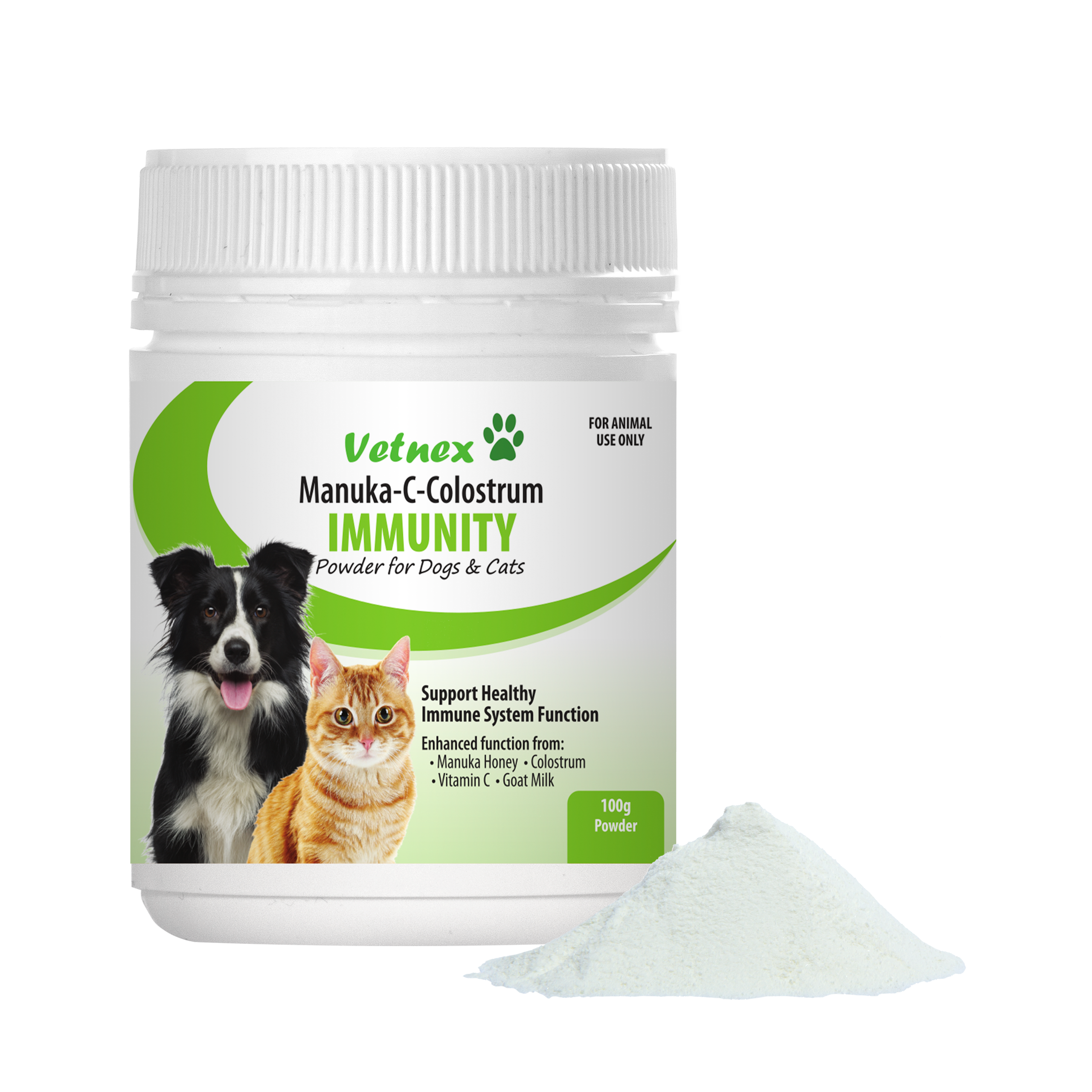 Vetnex Manuka-C-Colostrum Immunity Powder for Dogs & Cats 100g